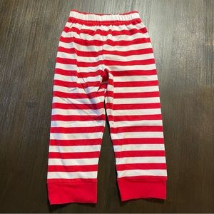 Red and White candy cane striped pants Toddler size 3T